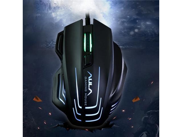 Aula Series Ghost Shark II Colourful Light 7D Optical Competitive USB Wired Game Mouse Maximum Resolution of 4000 DPI