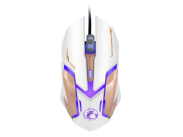 iMICE V6 LED Colorful Light USB 6 Buttons 3200 DPI Wired Optical Gaming Mouse for Computer PC Laptop