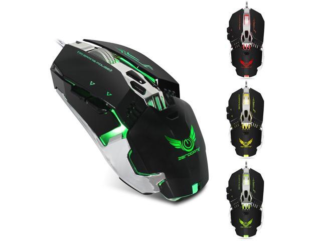 ZERODATE X800 Wired Gaming Mouse with LED Light 3200DPI Adjustable Weight