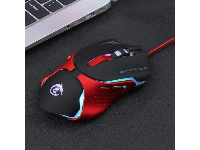 HXSJ A903 Wired 6 Keys 3200 DPI Adjustable Ergonomics Optical Gaming Mouse