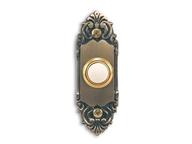 UPC 016963206359 product image for Heath Zenith SL-925-02 Wired Door Chime Push Button Antique Brass with Lighted C | upcitemdb.com