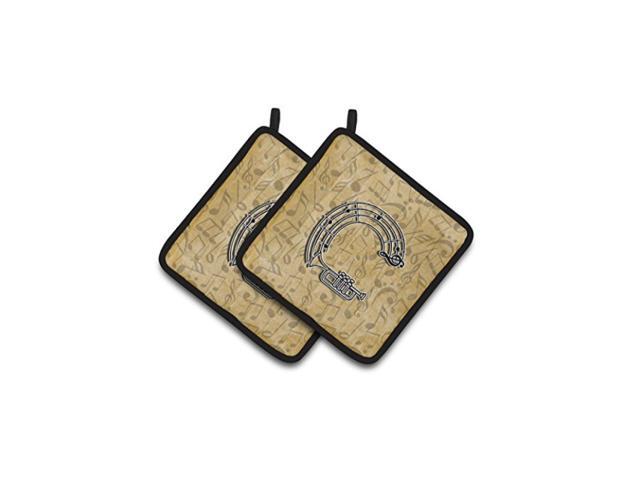 Carolines Treasures CJ2004-CPTHD Letter C Musical Instrument Alphabet Pair of Pot Holders 75HX75W Multicolor