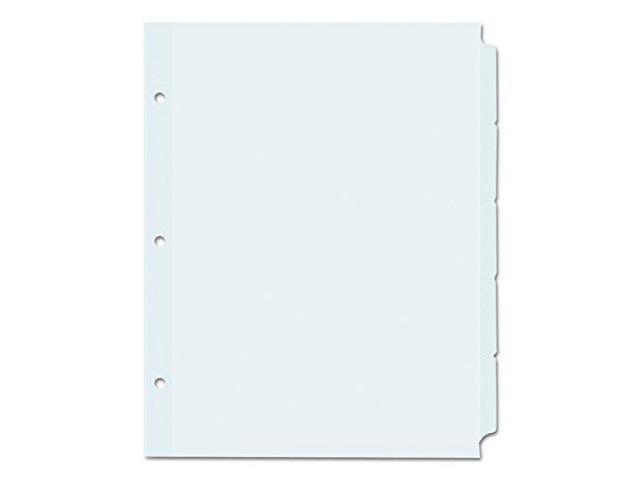 UPC 638458762807 product image for Universal 20835 Economy Tab Dividers, 5-Tab, Letter, White (Box of 36 Sets) | upcitemdb.com