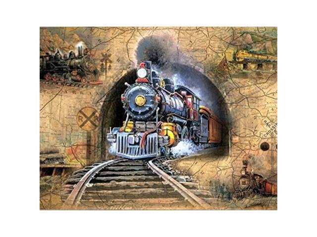 Springbok Puzzle Full Speed Ahead! - 500 Piece Jigsaw Puzzle - Large 19' by 235' - Made in USA - Unique cut Interlocking Pieces