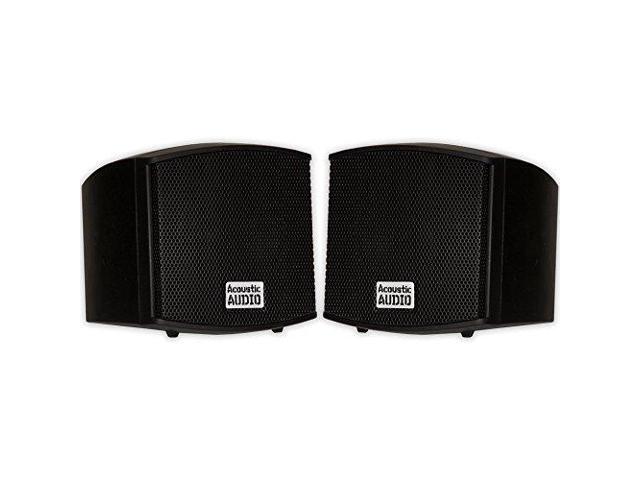 Acoustic Audio AA321B Mountable Indoor Speakers 400 Watts Black Bookshelf Pair