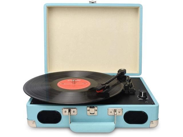 DIGITNOW Turntable Record Player 3speeds with Built-in Stereo Speakers Supports USB / RCA Output / Headphone Jack / MP3 / Mobile Phones Music