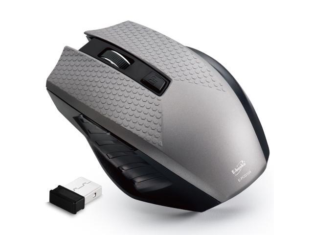 E-books M28 6-Button Ergonomic Optical Wireless Gaming Office Mouse with Adjustable 1000 / 1600 DPI Low Power Consumption for Mac / Windows - Gray