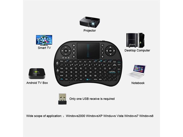Mini Wireless Keyboard 24G with Touchpad Handheld Keyboard for PC Android TV