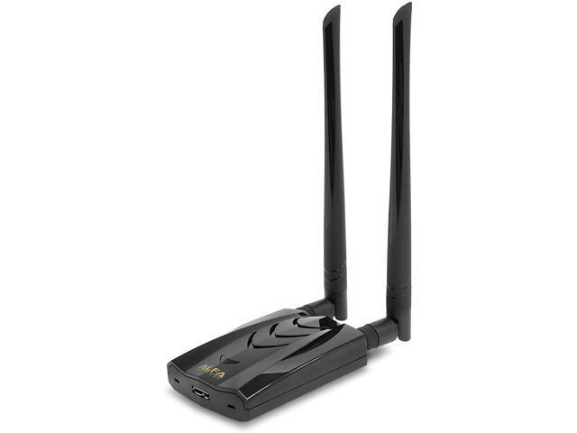 Alfa Long-Range Dual-Band AC1200 Wireless USB 30 Wi-Fi Adapter w/2x 5dBi External Antennas? C 24GHz 300Mbps/5GHz 867Mbps? C 80211ac & A B G N