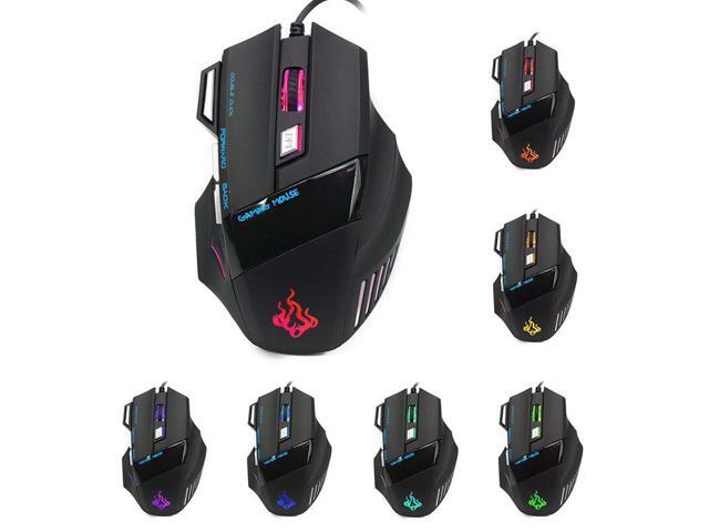 5500 DPI 7 Button LED Optical USB Wired Gaming Mouse Mice For Pro Gamer New Drop Shipping
