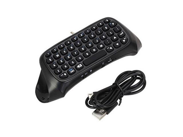 Wireless Bluetooth Keyboard Adapter for PS4 Controller with USB Cable Black
