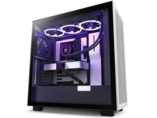 NeweggBusiness - NZXT H7 Flow White & Black - Mid-Tower Airflow PC Gaming  Case - Tempered Glass - Enhanced Cable Management