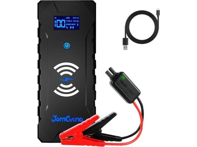 NeweggBusiness - JOMGAND JW401 Jump Starter 2000A Car Battery Charger  22000mAh 12V Lithium Car Battery Booster Pack Portable Car Jump Starter  with Wireless Charger Up to 8L Gas and 6L Diesel Engines