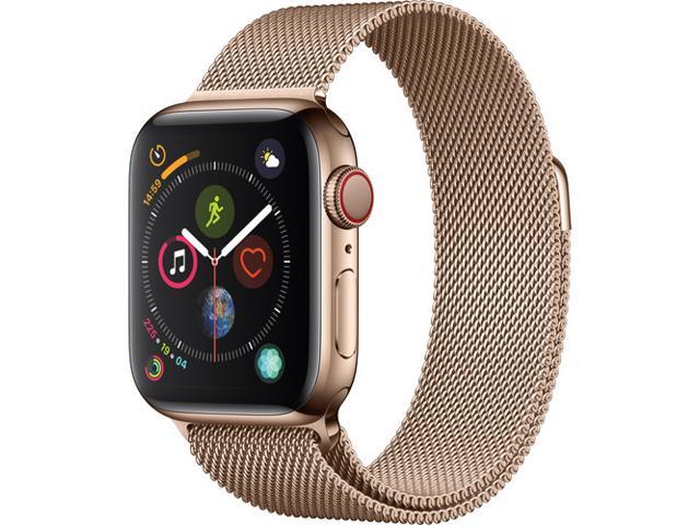 Apple Watch Series 4 (GPS + Cellular), 40mm Gold Stainless Steel Case ...