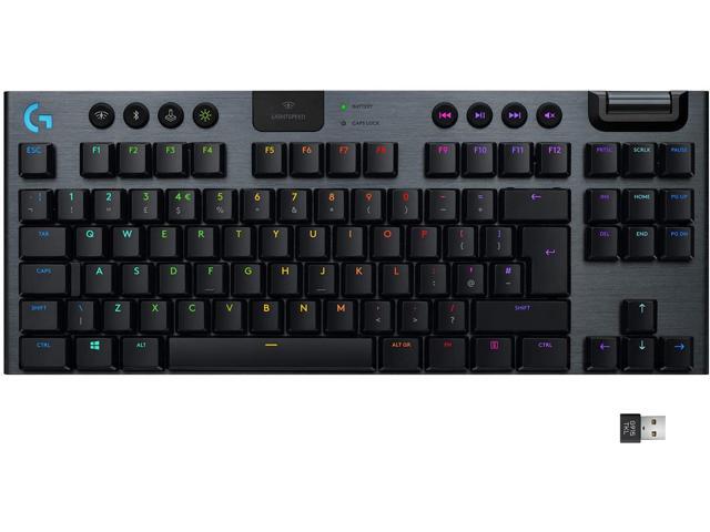 Logitech G915 TKL Tenkeyless Lightspeed Wireless RGB Mechanical Gaming Keyboard Low Profile Switch Options LIGHTSYNC RGB Advanced Wireless and