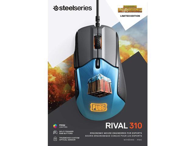 SteelSeries Rival 310 PUBG Edition Gaming Mouse - 12000 CPI TrueMove3 Optical Sensor - Split-Trigger Buttons - RGB Lighting