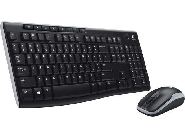 Logitech MK270 Wireless Keyboard and Mouse Combo 920-004536 - USB 20 RF Wireless Ergonomic Keyboard & Mouse