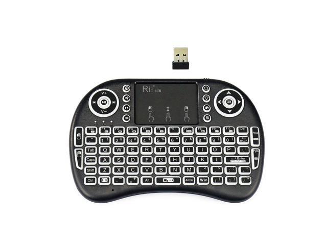 Rii i8s 24Ghz Mini Wireless Keyboard LED Backlit Touchpad with USB Receiver