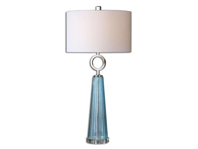 Uttermost Navier Blue Glass Table Lamp