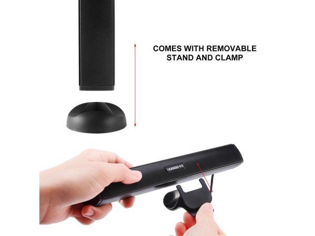 Ikanoo Portable USB Powered Audio Speakers Amplifier Earphone Jack Portable Laptop/Computer/PC Speaker Subwoofer USB Soundbar Sound Bar Stick Music