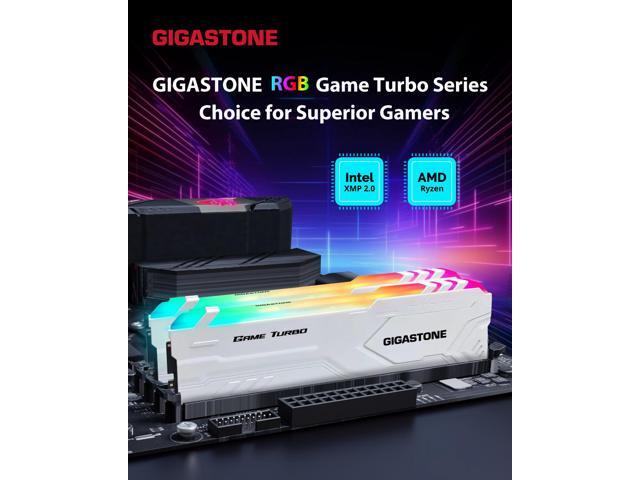 NeweggBusiness - GIGASTONE DDR4 RAM White RGB Game Turbo Desktop