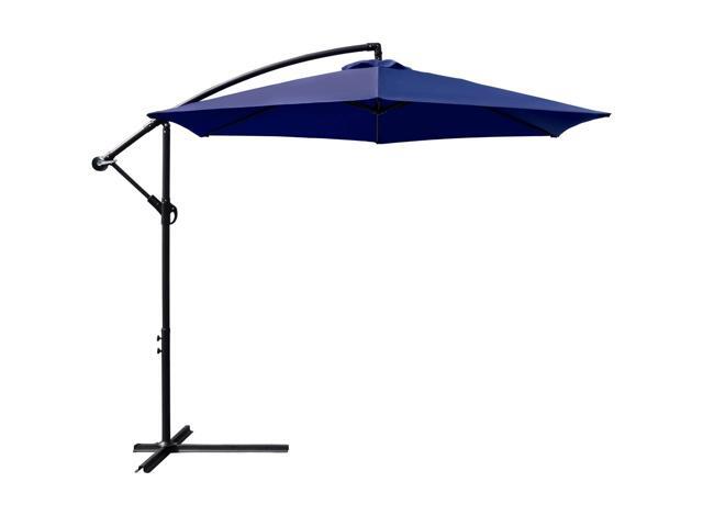 Homall 10 Ft Patio Cantilever Umbrella Outdoor Offset Hanging Market Umbrellas with Crank & Cross Base for Backyard Garden Deck Lawn and Pool