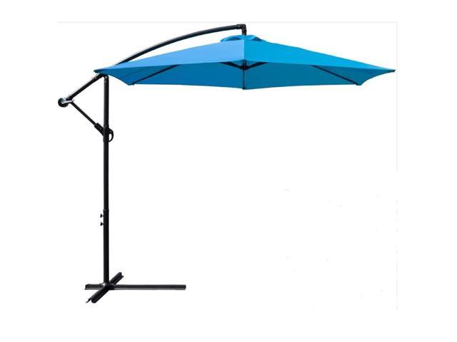 Homall 10 Ft Patio Cantilever Umbrella Outdoor Offset Hanging Market Umbrellas with Crank & Cross Base for Backyard Garden Deck Lawn and Pool