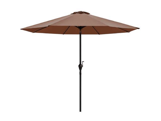 Homall 9 Ft Patio Umbrella Table Umbrella Outdoor Market straight Umbrella with Tilt Adjustment 8 Sturdy Ribs (Beige)