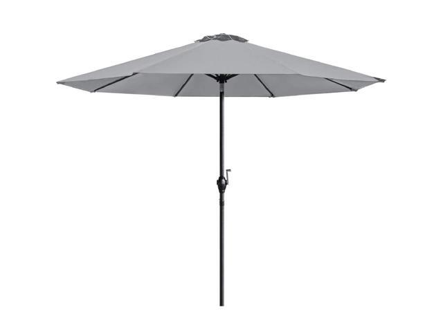 Homall 9 Ft Patio Umbrella Table Umbrella Outdoor Market straight Umbrella with Tilt Adjustment 8 Sturdy Ribs (Beige)