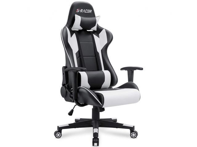 Homall Gaming Chair Office Chair High Back Computer Chair PU Leather Desk Chair Racing Executive Ergonomic Swivel Task Chair Seat Height