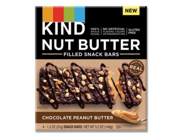 Nut Butter Filled Snack Bars Chocolate Peanut Butter 13 oz 4/Pack 26286