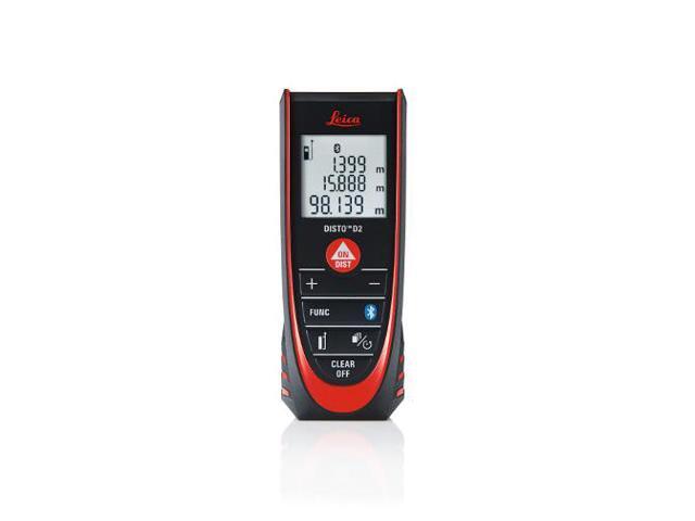 Leica DISTO D2 New 100m/330ft Metric Imperial Laser Distance Measure with Bluetooth 40 - Black/Red