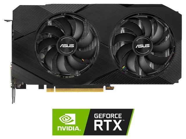 ASUS GeForce RTX 2060 Advanced Overclocked 6G GDDR6 Dual-Fan EVO Edition VR Ready HDMI DisplayPort DVI Graphics Card (DUAL-RTX2060-A6G-EVO) Bulk