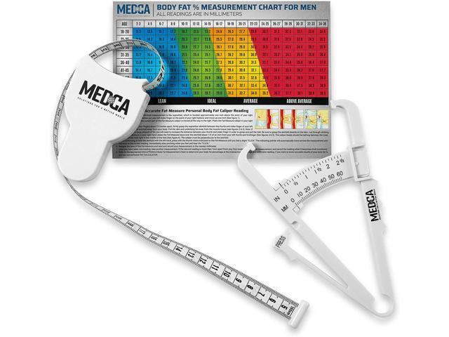Body Fat Caliper and Measuring Tape for Body - Skinfold Calipers and Body Fat Tape Measure Tool for Accurately Measuring BMI Skin Fold Fitness and