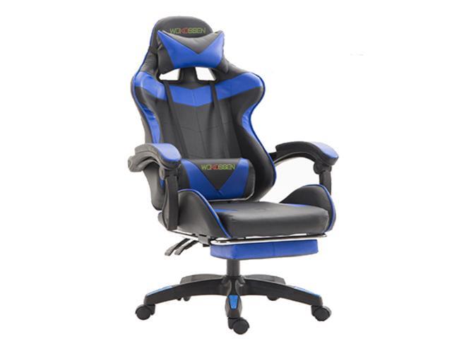 Wokossen Gaming Chair Racing Style Office Chair Adjustable Lumbar Cushion Swivel Rocker Recliner Leather High Back Ergonomic Computer Desk Chair