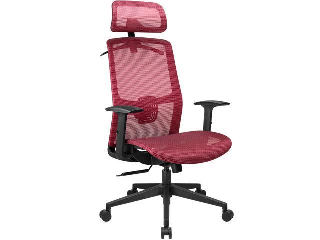 Furmax Ergonomic Office Chair Executive Chair with Mesh Seat High Back Computer Desk Chair with Adjustable Headrest Lumbar Support Armrest Rolling
