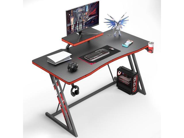 Gaming Computer Desk with Shelf , 55 PC Desk Home Office Table