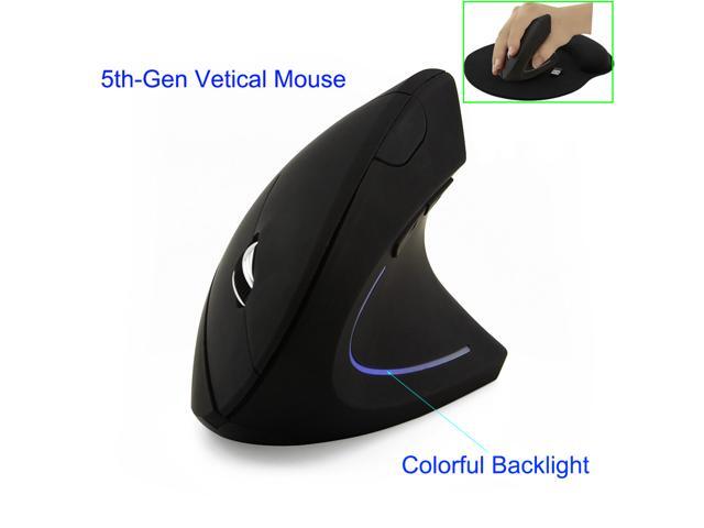 Wireless Mouse Ergonomic Optical 24G 800/1200/1600DPI Colorful Light Wrist Healing Vertical Mice For PC