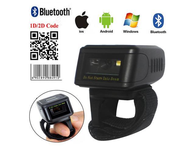 Wireless 2D QR 1D Barcode Scanner Mini Ring Wearable Bluetooth 2D Bar Code Reader Ring Barcode Scanner