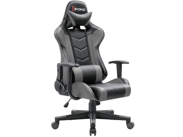 Devoko Ergonomic Gaming Chair Racing Style Adjustable Height High-back PC Computer Chair With Headrest and Lumbar Massage Support Executive Office