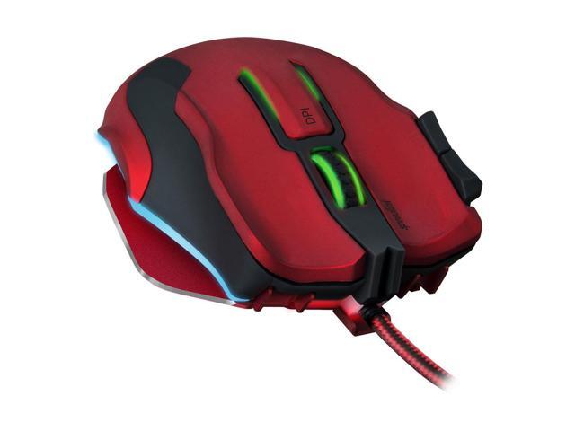 SPEEDLINK Omnivi Core 12000dpi Laser PC Gaming Mouse with Seven Atmospheric LED Lighting Effects Red/Black (SL-680006-BKRD)