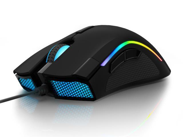 Delux Wired RGB Gaming Mouse with 24000 DPI 7 Programmable Buttons and Pro Game Software Ergonomic Optical Gamer Mouse for PC Laptop Computer
