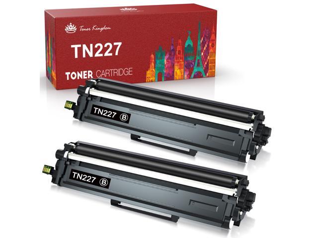 2 x Black High Yield Toner Cartridge (NEW CHIP) for Brother TN227 TN227BK TN-227