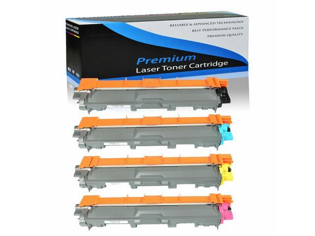 4Pk High Yield Tn221 Bk/C/M/Y Color Toner Set For Brother Hl-3140Cw Hl-3170Cdw