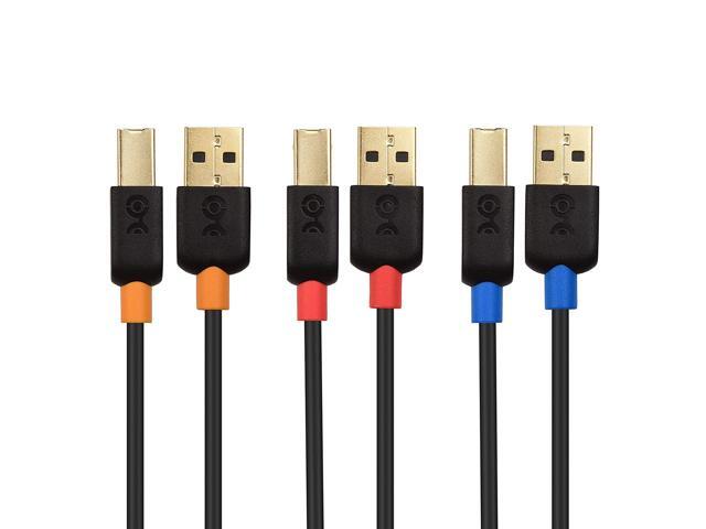 Cable Matters 3-Pack USB 20 A to B USB Printer Cable - 6 ft