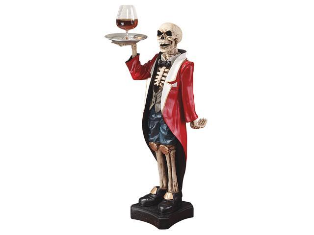 Design Toscano Bones the English Skeleton Butler Gothic Pedestal Table 36 Inch Polyresin Full Color