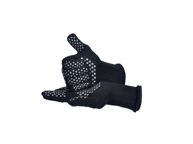 Nouvelle Legende Extreme Heat Flame and Cut Resistant Aramid Flexible Hot Gloves with Silicone Dots 2 Pack
