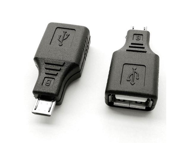 USB 20 Micro USB Male to USB Female OTG Adapter (2 Pack)