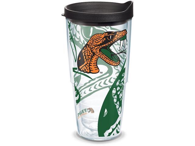 Tervis Florida A & M Rattlers Insulated Tumbler with Wrap and Black Lid 24oz Clear
