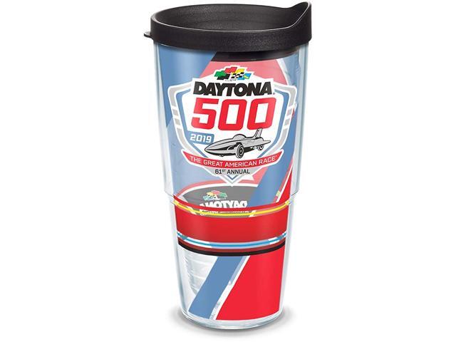 Tervis NASCAR Daytona 500 Stripes Insulated Tumbler with Wrap Lid 24 oz Clear